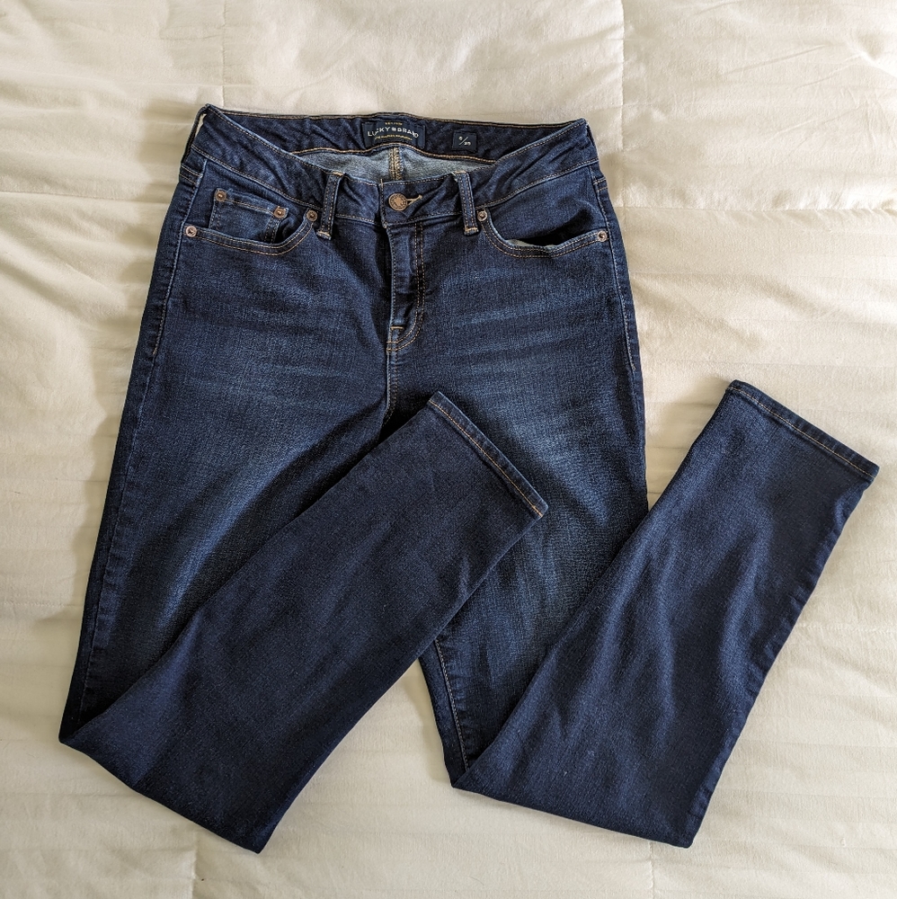 Lucky Brand Lolita Skinny Stretch Jegging 8 / 29 Faded Wash Blue Jean Mid Rise - Picture 3 of 8